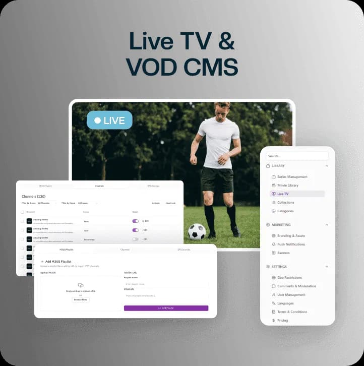 Live TV & VOD CMS
